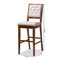 Baxton Studio Gideon ModernGrey Fabric Upholstered and Walnut Brown Finished Wood 2-Piece Bar Stool Set PR 194-2PC-12149-ZORO - alternate 8